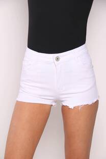 SHORT GABARDINA BLANCO DEFLECADO - 