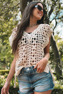 Blusa Wide Crochet GUCH5054 - 