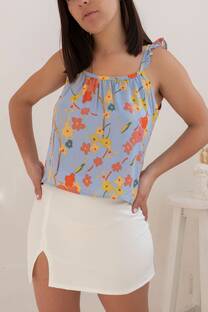 Musculosa Poplin Estampado LIRIO  - 