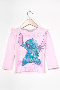 REMERA M/L DE ALGODON FRENTE ESTAMPADO &amp;quot;STICH&amp;quot; - 