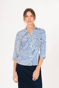 CAMISA FRUNCES 3/4 CEBRA - 