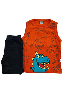 Conjunto Remera Musculosa Y Short Happy Dino 24034yb - 