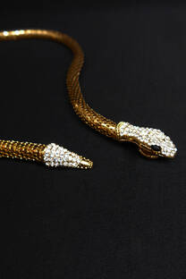 CADERIN GRUESO SERPIENTE STRASS DOBLE USO - 