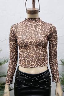 Remera tul leopard - 