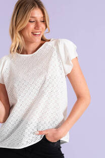 Blusa broderie doble  - 