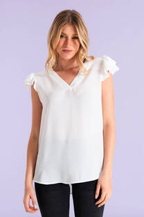 Blusa de crep escote V - 