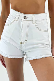 Short blanco despunte doradoo - 