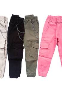 Pant. Cargo Nena Bengalina C-Cadena TALLE 8-10-12 - 