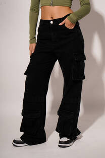 PANTALON JEAN CARGO BOLSILLO Y TABLON-FW24 - 