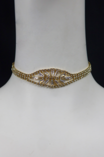 CHOKER OVALADO CON PIEDRAS Y STRASS - 