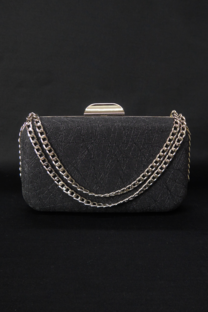 CLUTCH DISEÑO BRILLOS Y LINEAS DOBLE CADENA - 