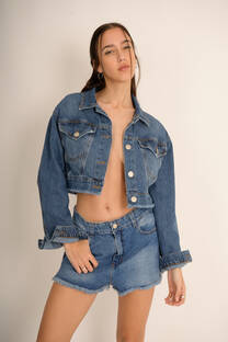 CAMPERA JEAN CORTA DEFLECADA - 