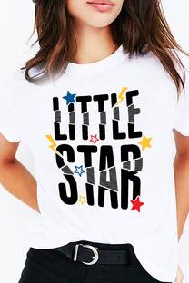 remera larga little  star estrellas y rayos - 