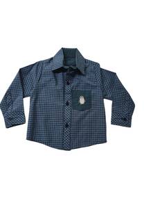 Camisa cuadros pinguino Bebe