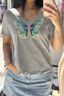 REMERA APLIQUE MARIPOSA - 