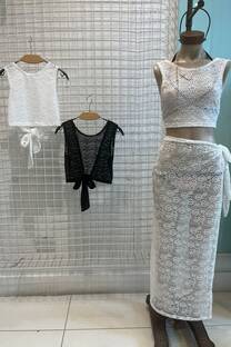  Top macramé para atar - 