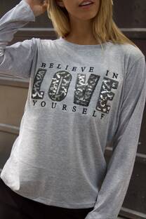 Remera Yourself con Lentejuelas - 