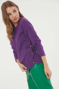 Sweater Basico con Botones al Costado - Bremer  - 