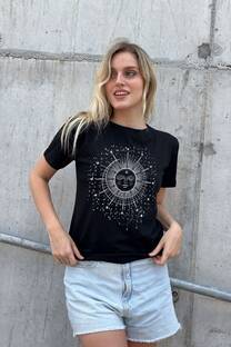 remera corta luna sol y estrellitas con strass - 