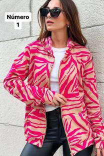 Campera de frisa estampada  - 