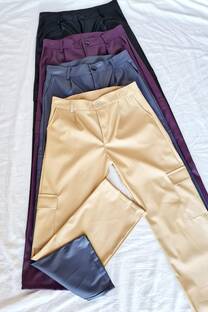 Pantalon Cargo Cuerina  - 