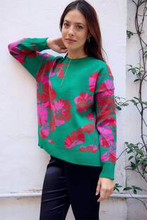 Sweater Flores tricolor - 