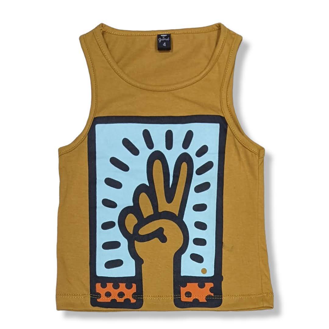 Imagen carrousel Musculosa niño CUADRO MANO PAZ 2