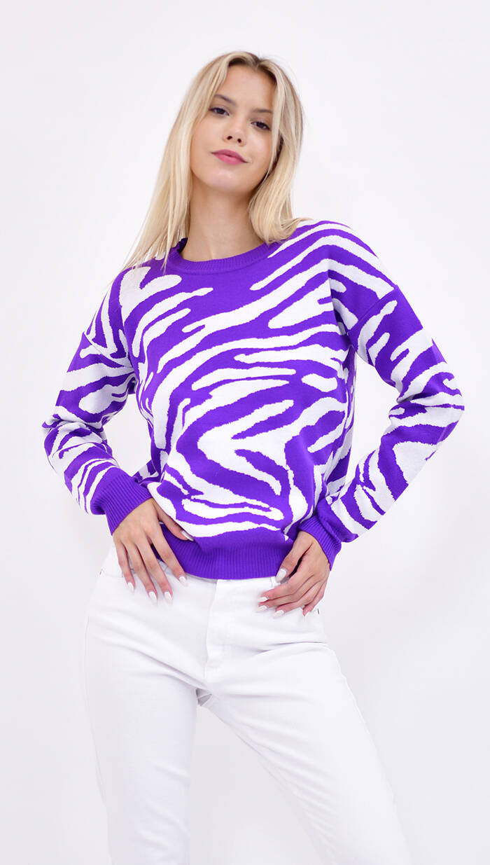 Imagen carrousel Sweater Grueso Con Diseño De Olas 1