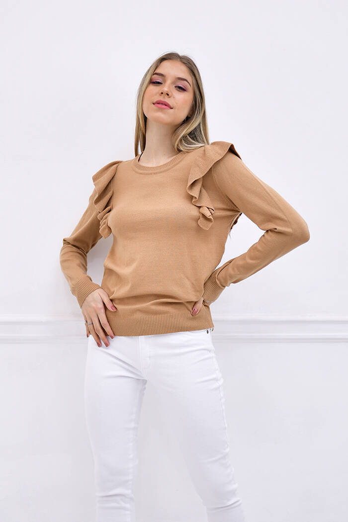 Imagen carrousel Sweater Con Volado En Los Hombros 3