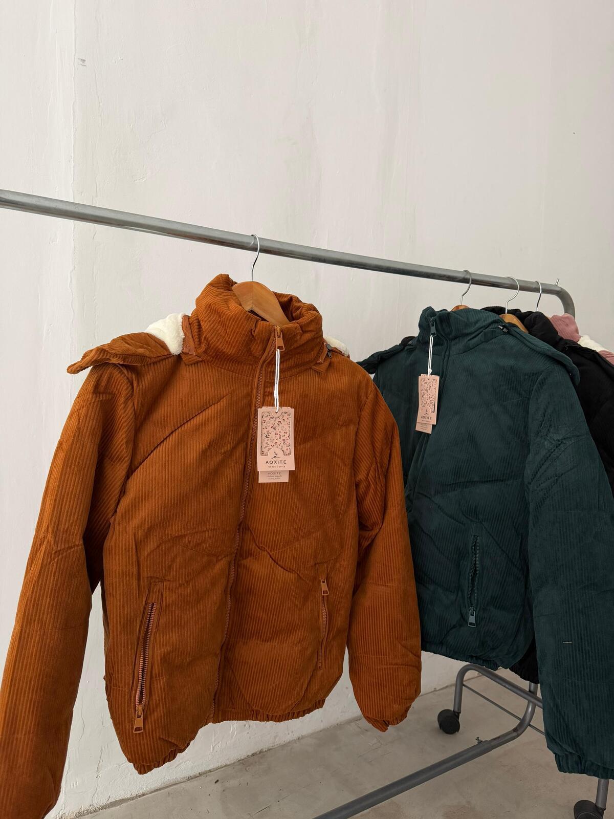 Imagen carrousel CAMPERA PUFFER CORDEROY CON PIEL 2