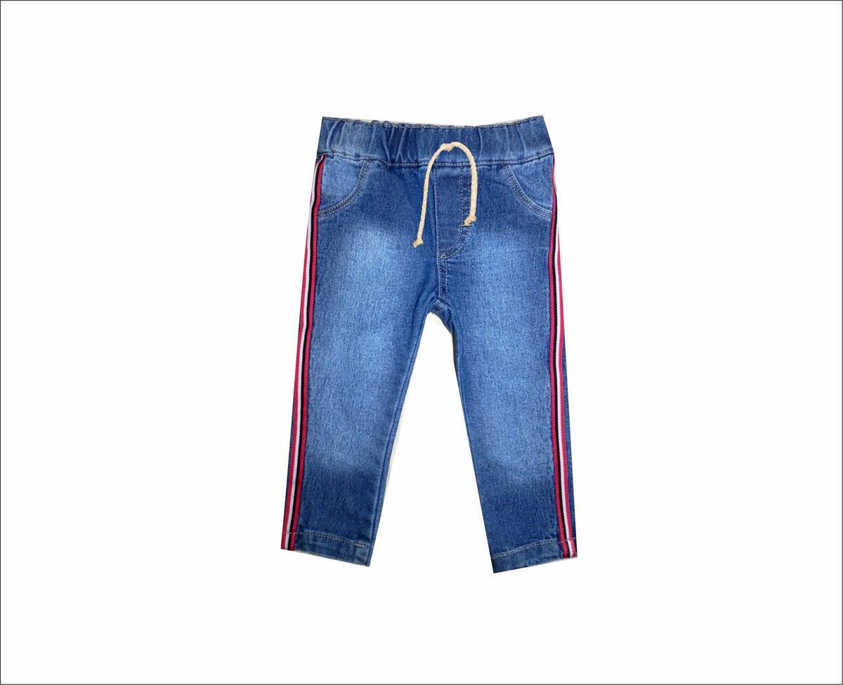 Imagen producto Jogger bebe en jean elastizado con cinta lateral 5