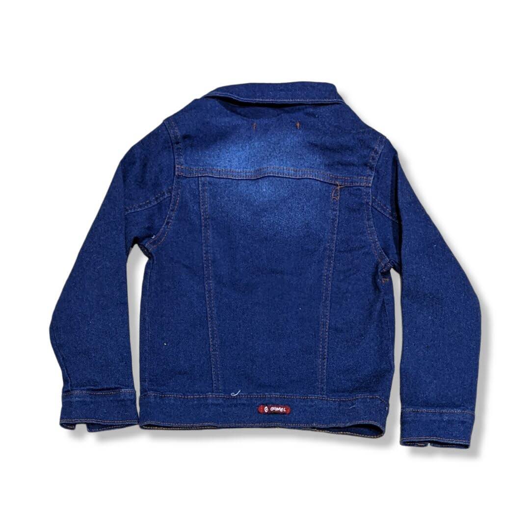 Imagen carrousel Campera niño jean elast azul osc c roturitas 1