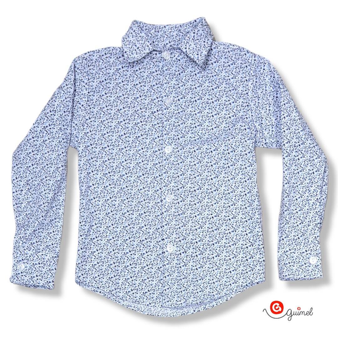 Imagen producto Camisa niño poplin estampado flores 5