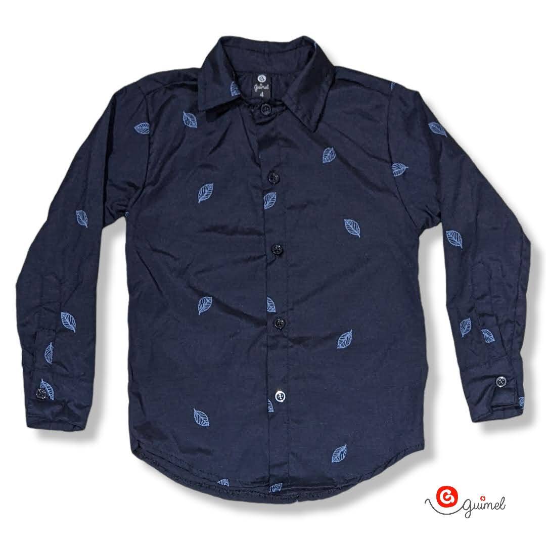 Imagen producto Camisa niño ml poplin estampado osc 6