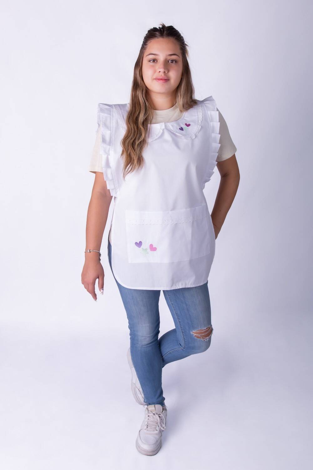 Imagen carrousel Poncho de Niño Blanco c/bordados 6