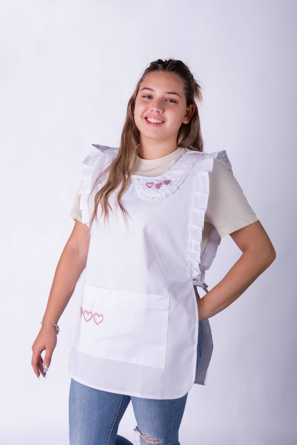 Imagen carrousel Poncho de Niño Blanco c/bordados 7