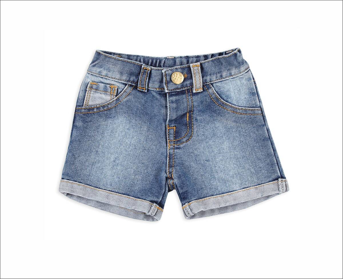 Imagen producto SHORT BEBA JEAN CON BOTAMANGA 1