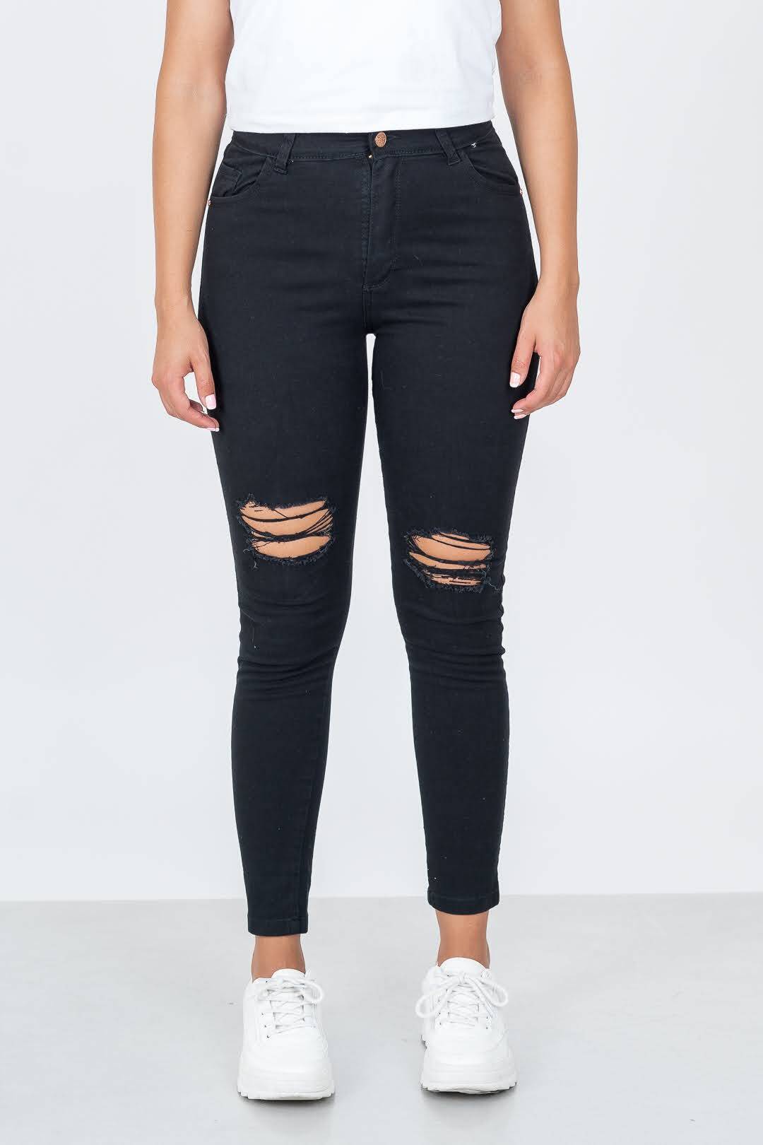 Imagen carrousel Pantalon Negro Roto  2