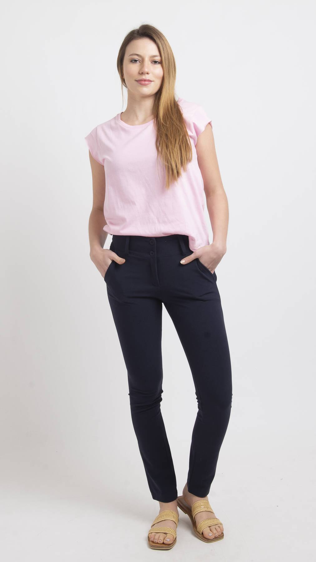 Imagen producto Pantalón Chupín Clásico Tela Tway Talle grande 7