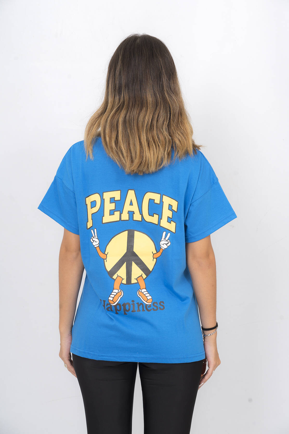 Imagen producto remeron oversize doble estampa peace 5