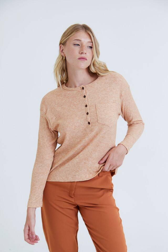 Imagen carrousel Blusa Lanilla Morley Con Bolsillo ESQUEL  1