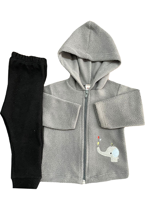 Imagen carrousel CONJUNTO CAMPERA Y PANTALON DE POLAR BORDADO ELEFANTE 1