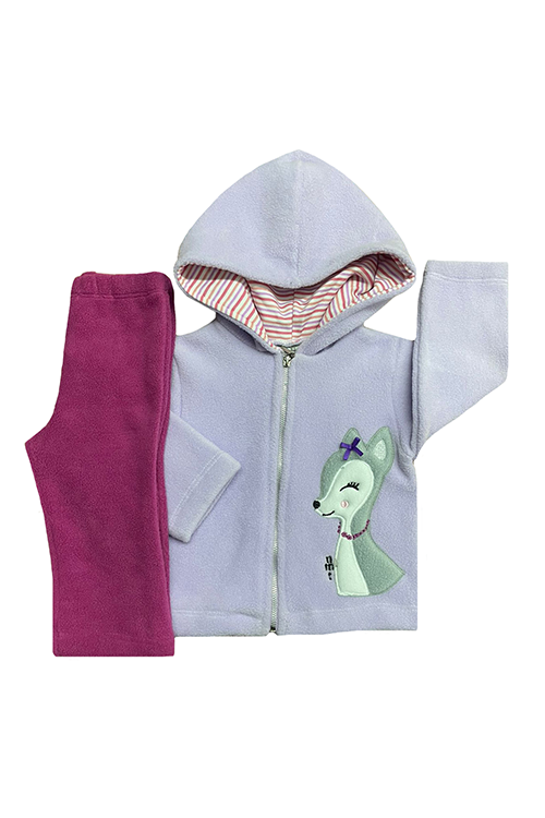 Imagen carrousel CONJUNTO DE POLAR CAMPERA BORDADA Y PANTALON &quot;BAMBI&quot; 2